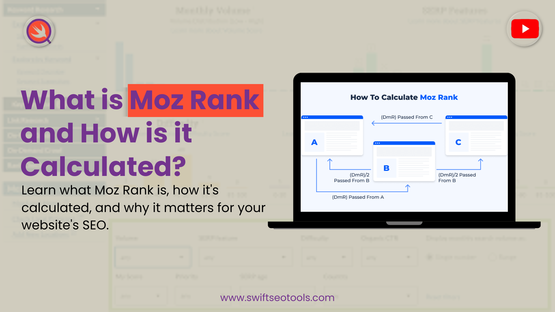 Moz Rank calculation concept for SEO performance